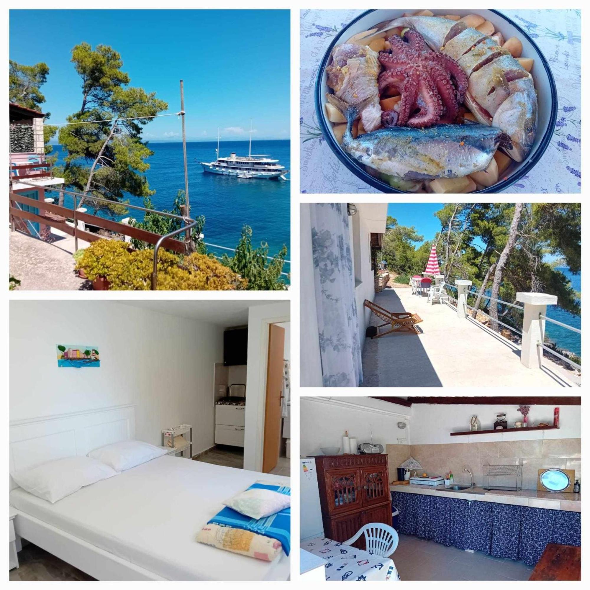 Modern Robinson Veli Bare Villa Vela Luka Exteriör bild